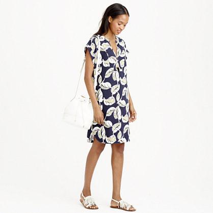 J.Crew Tropical frond shift dress