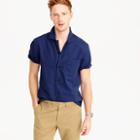 J.Crew Short-sleeve camp-collar shirt in lightweight chino