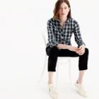 J.Crew Perfect shirt in green tartan