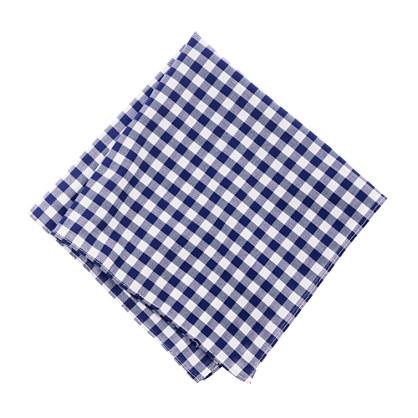 J.Crew Cotton pocket square in navy gingham