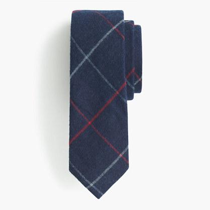 J.Crew The Hill-side&reg; brushed flannel point tie in narrow check
