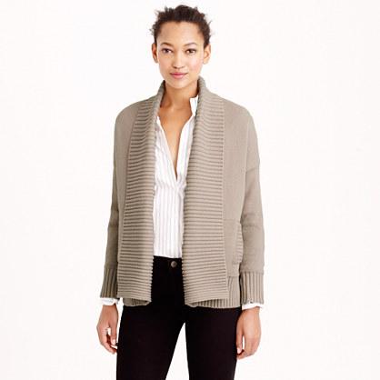 J.Crew Chunky trim open cardigan sweater
