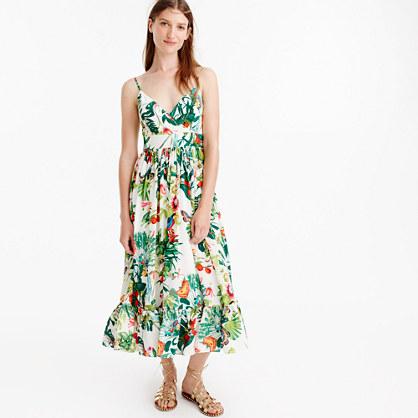 J.Crew Collection silk ruffle dress in Ratti® Into the Wild print