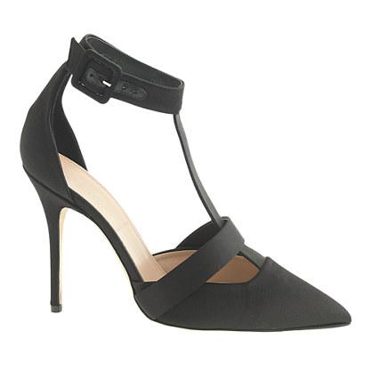 J.Crew Collection satin T-strap pumps