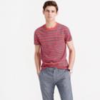 J.Crew Tall textured cotton pocket T-shirt in blue stripe