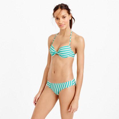J.Crew Underwire halter bikini top in classic stripe