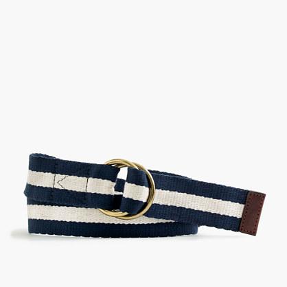 J.Crew Striped navy belt