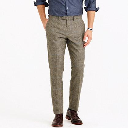 J.Crew Bowery slim pant in glen plaid Italian wool