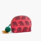 J.Crew Makeup pouch in elephant print