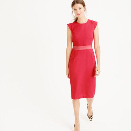 J.Crew Cap-sleeve dress in Italian wool crepe
