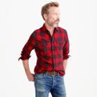J.Crew Midweight flannel shirt in red buffalo check