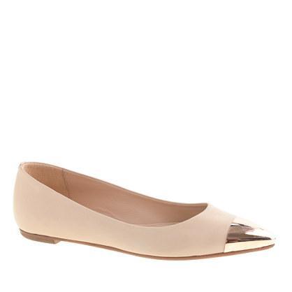 J.Crew Viv metal cap toe flats