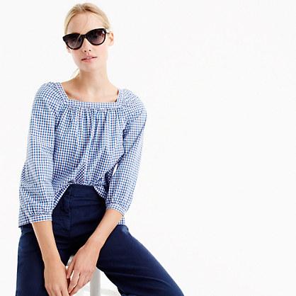 J.Crew PetitePenny top in gingham