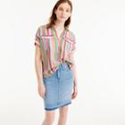 J.Crew Short-sleeve popover shirt in candy stripe