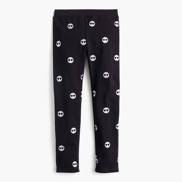 J.Crew Girls' everyday leggings with emojis