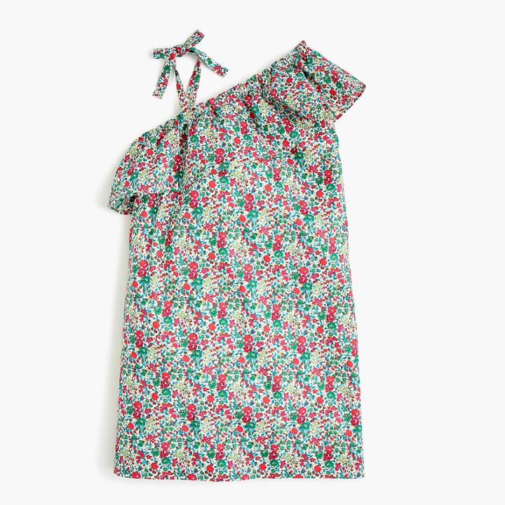 J.Crew Girls' asymmetrical ruffle dress in Liberty Emma & Georgina floral