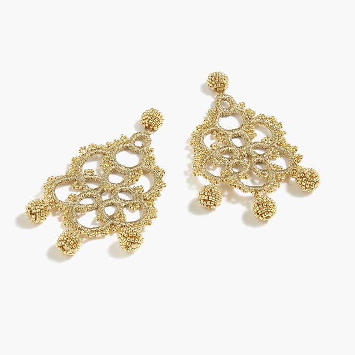 J.Crew Bead-and-embroidery earrings