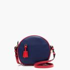 J.Crew Signet circle bag in piped Italian leather