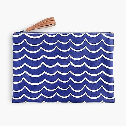 J.Crew Water-resistant pouch in waves