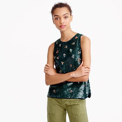 J.Crew Collection sequin firefly shell