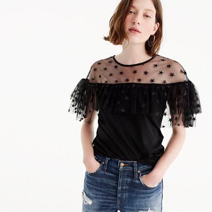 J.Crew Starry tulle top