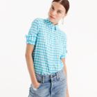 J.Crew Relaxed boy shirt in crinkle gingham