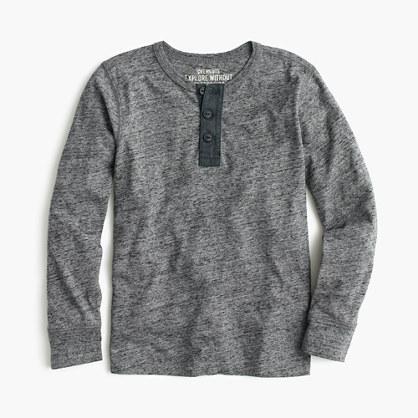 J.Crew Boys' long-sleeve vintage heather henley T-shirt