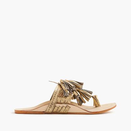 J.Crew Figue&reg; metallic scaramouche sandals