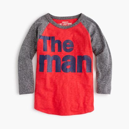 J.Crew Boys' three-quarter sleeve the man T-shirt in the softest jersey
