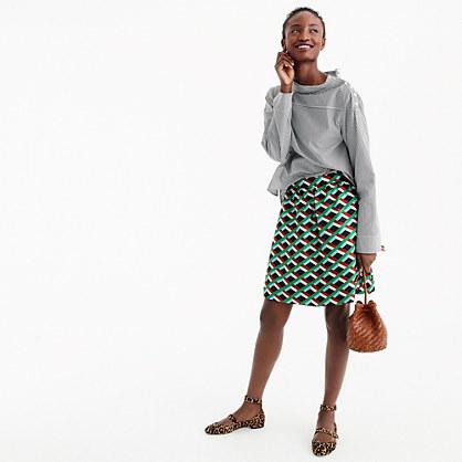 J.Crew PetiteRatti® graphic diamond print skirt