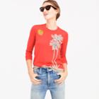 J.Crew Tippi sweater in embroidered palm trees