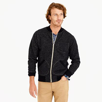 J.Crew Wallace & Barnes fleece bomber jacket