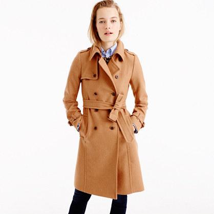 J.Crew Icon trench coat in wool-cashmere