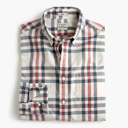 J.Crew Slim Secret Wash shirt in alabaster plaid
