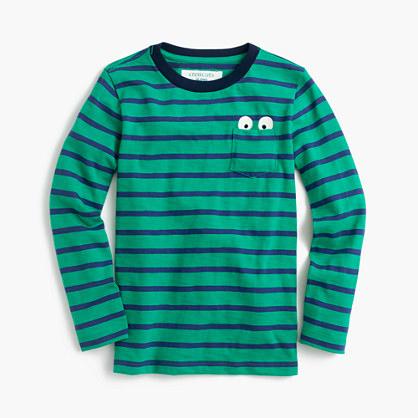 J.Crew Boys' striped long-sleeve Max the Monster T-shirt