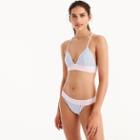 J.Crew Banded t-back bikini top in colorblock seersucker