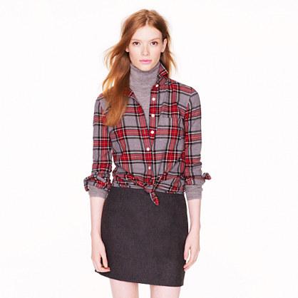 J.Crew Boy shirt in grey tartan