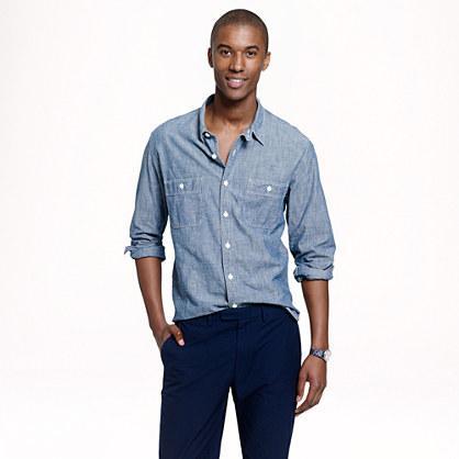 J.Crew Selvedge Japanese chambray utility shirt
