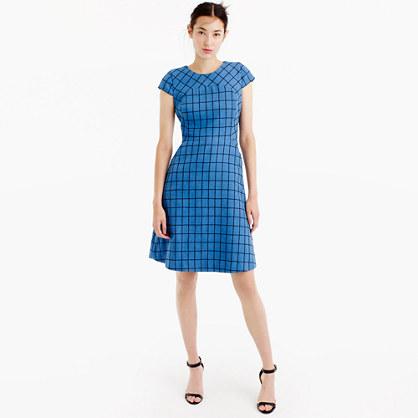 J.Crew A-line dress in windowpane tweed