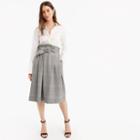 J.Crew Belted midi skirt in plaid