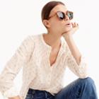 J.Crew Tall Ruffle top in metallic star print
