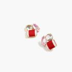 J.Crew Ribbon-and-stone cluster earrings
