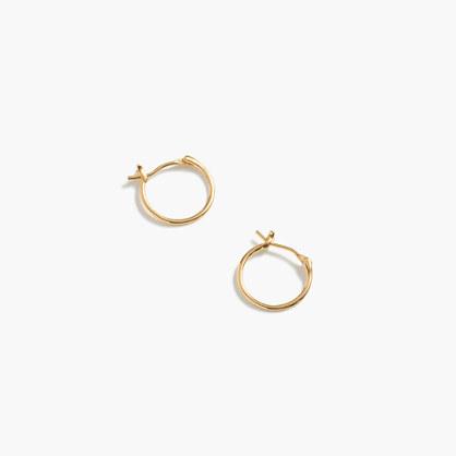 J.Crew Demi-fine 14k gold-plated mini-hoop earrings