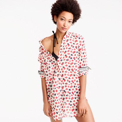 J.Crew Beach shirt in berry print