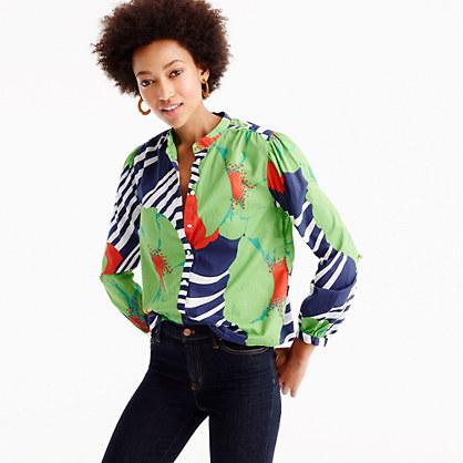 J.Crew Popover shirt in Ratti&reg; striped floral