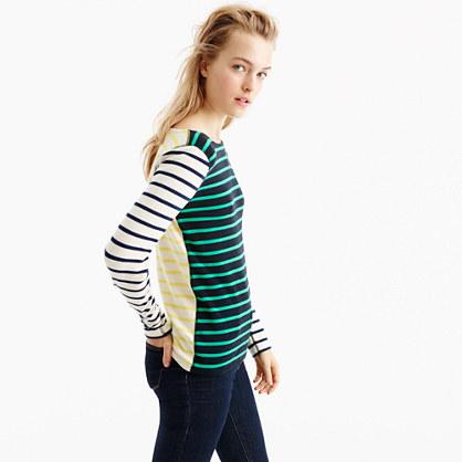 J.Crew Waffle T-shirt in stripe combo