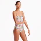 J.Crew Underwire bandeau one-piece swimsuit in harbor print