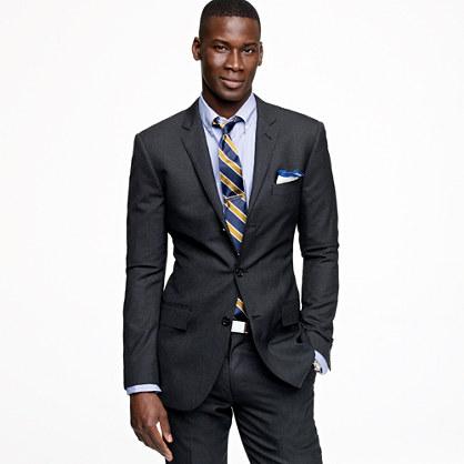 J.Crew Ludlow three-button suit jacket with center vent in Italian wool