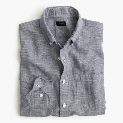 J.Crew Slim Irish linen-cotton shirt in houndstooth