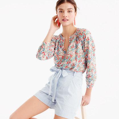 J.Crew Petite smocked top in Liberty® poppy & daisy floral